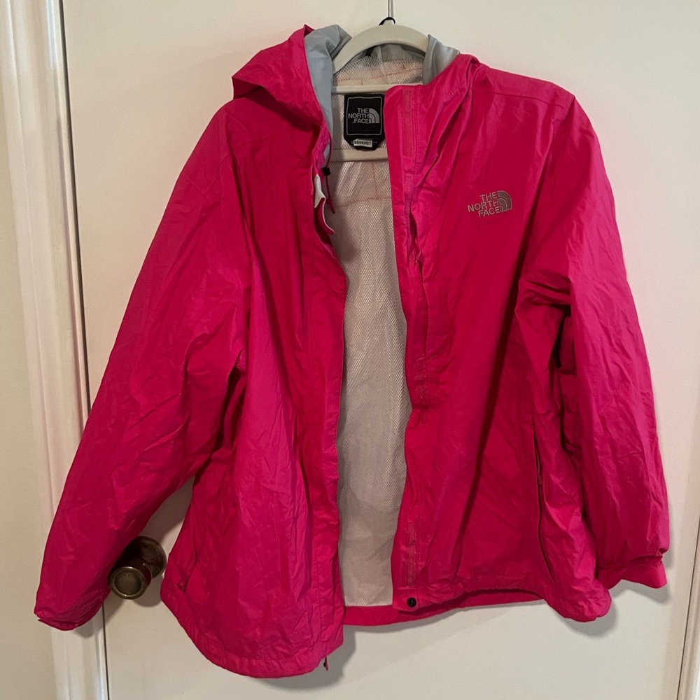 Pink North Face Rain Jacket